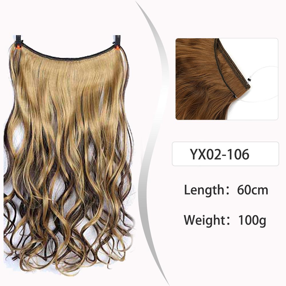 

Синтетическая волна, длинные невидимые волосы для наращивания без клипс, натуральный цельный парик, наращивание волос