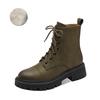 Fashion HOT Fall Shoes Round Toe Thick Heel Women Shoes Winter Women Boots Split Leather Boots Casual Platform Boots Motorcycle Boots