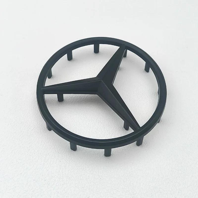 2025 Hot 52mm 58mm ABS Chrome Black Star Logo Mercedes Steering Wheel Logo Sticker For Mercedes Benz C E S Class W253 Emblem Acc