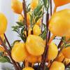 Plastic Artificial Lemon Branch DIY Green Plants Simulation Lemon Fruit Tree European Style Realistic Fake Plants