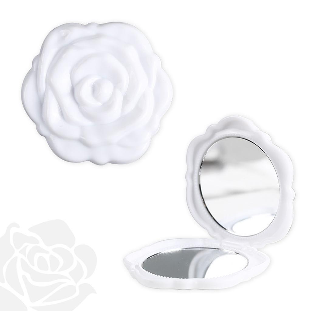1Pcs Portable Retro Rose Flower Mini Mirror Small Pocket Makeup Mirror Double Sided Hand Mirrors Compact Cosmetic Beauty Tool