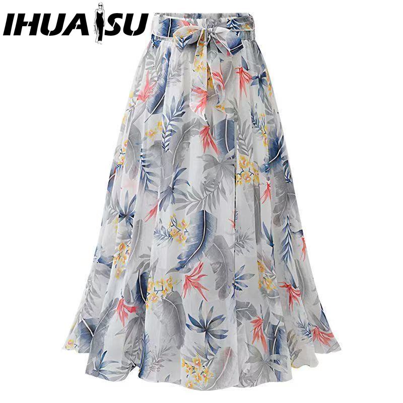 

IHUASU Женская Модная Повседневная Летняя Весенняя Юбка M белый