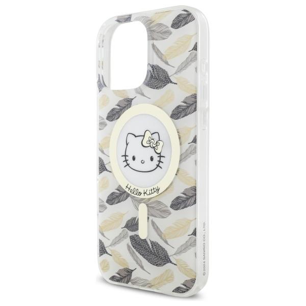 Hello Kitty Hkhmp16Xhgleh Iphone 16 Pro  Max 6.9 Biały/White Hardcase Iml Golden Leaves Magsafe