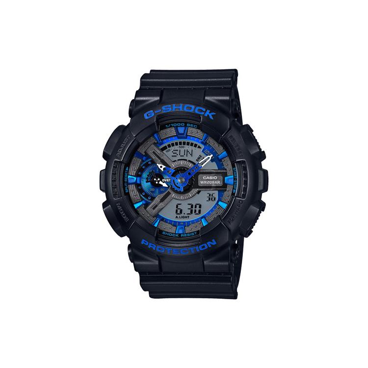 

CASIO G Shock Quartz Movement Resin Strap Watch Men s Watches Black Dial GA-110CB-1A Black Strap