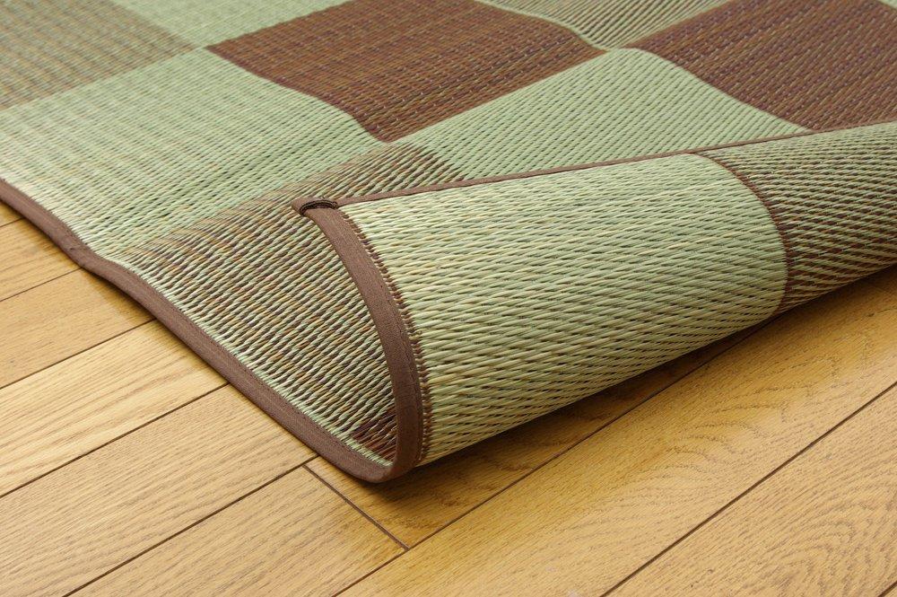 Ikehiko Igusa Rug Carpet Block 2 140 X 200cm Brown Made In Japan Approx. #8220550