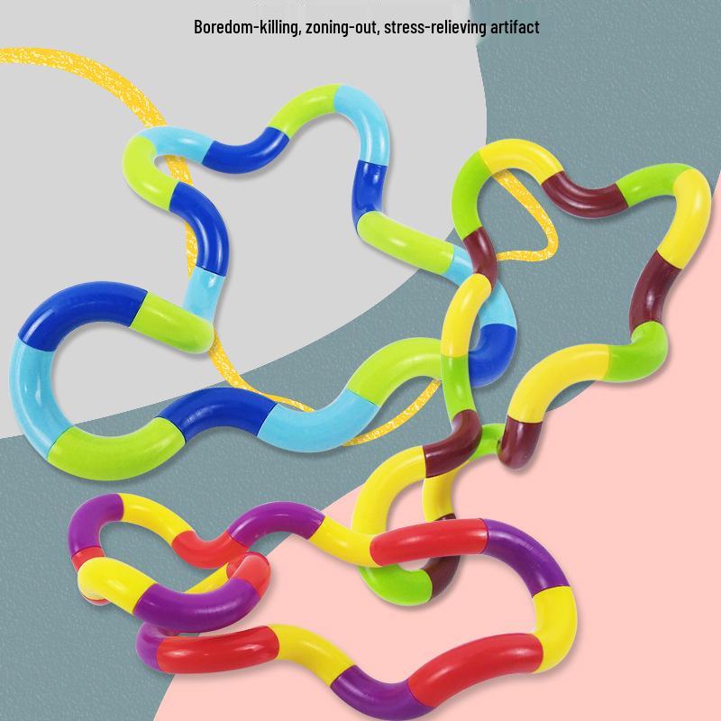 

Multi-Color Deformable Twisty Toy - 18 Sections for Stress Relief