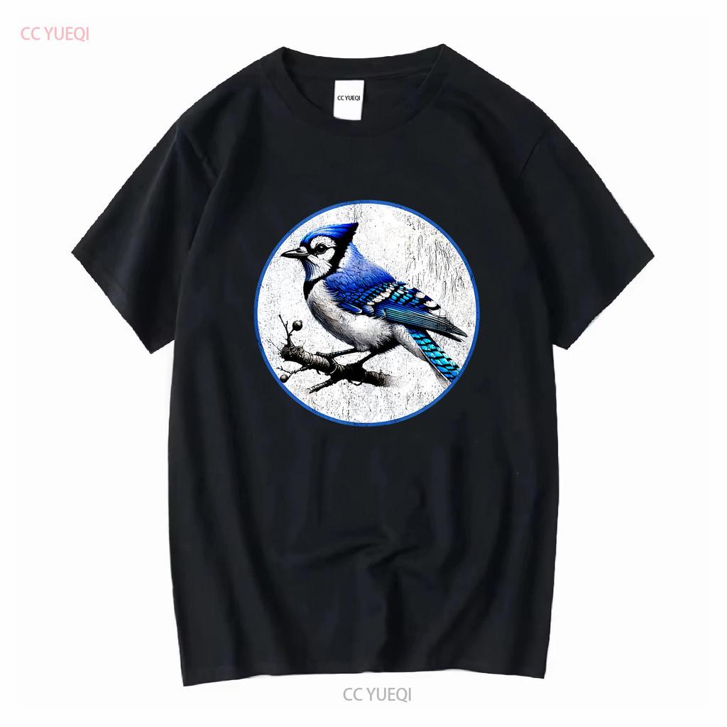 Retro Blue Jay Distressed Design by Bird Fan T Shirt NEW 10 Colors Vintage Washed Graphic Unisex Slightly Designer Clothes