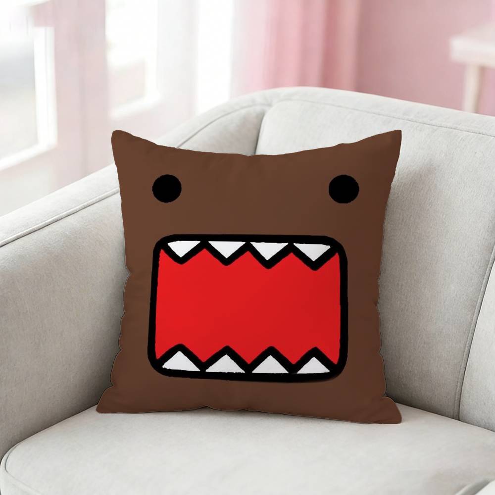 Cool Cute Domo-Kun Kawaii Pillow Case Pattern Printed Pillowcase For Living Room Sofa Cushion Cover
