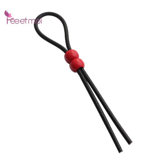 Penis Cord Rope Universal Novelty Delay Ejaculation Lock Ring Buckle Silicone