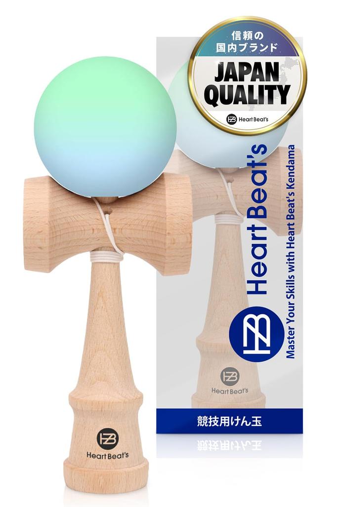 Modern Pastel Colors for Competition Matte Finish Mystical Pastel Blue Kendama Two-Tone 7-Color Turquoise/Light [Heart Beat's]