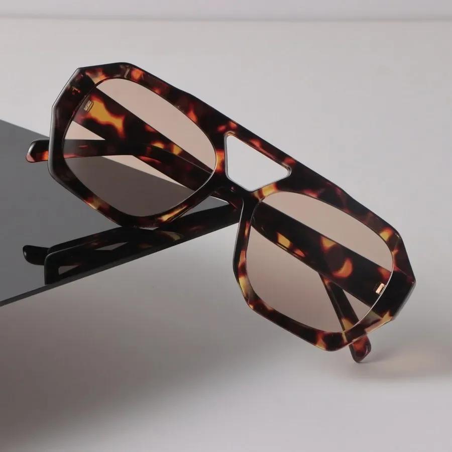 Designer Square Sunglasses Women Men Vintage Leopard Sun Glasses Fashion Personality Eyewear Mirror Lens Sexy Brand
