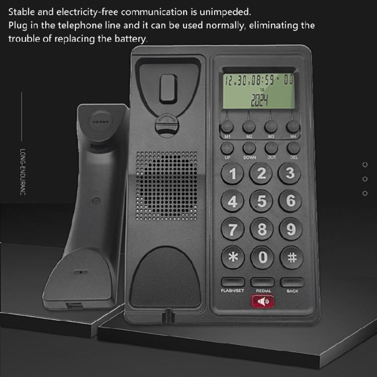 Corded Landline Phone Fixed Telephone for Hotel Room, Office Use With Caller Display, MultipleLine Connection