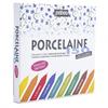 Feutres Porcelaine - Pebeo - 9 Feutres - Pointe fine - Couleurs vives - Pour enfants à partir de 10 ans