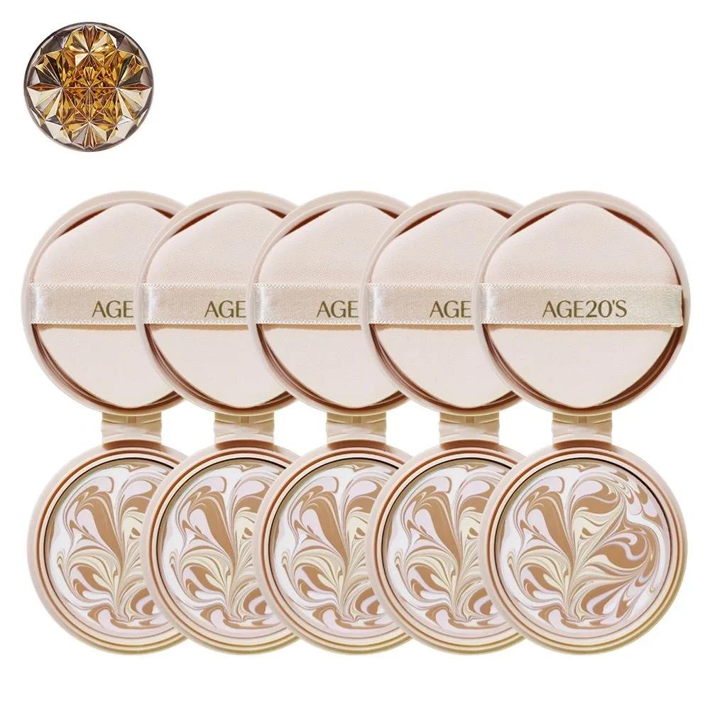 AGE20s Пудра-эссенция Pact Essence Cover Pact Королевское Золотое Издание 5 Сменных Блоков Royal Gold No. 21