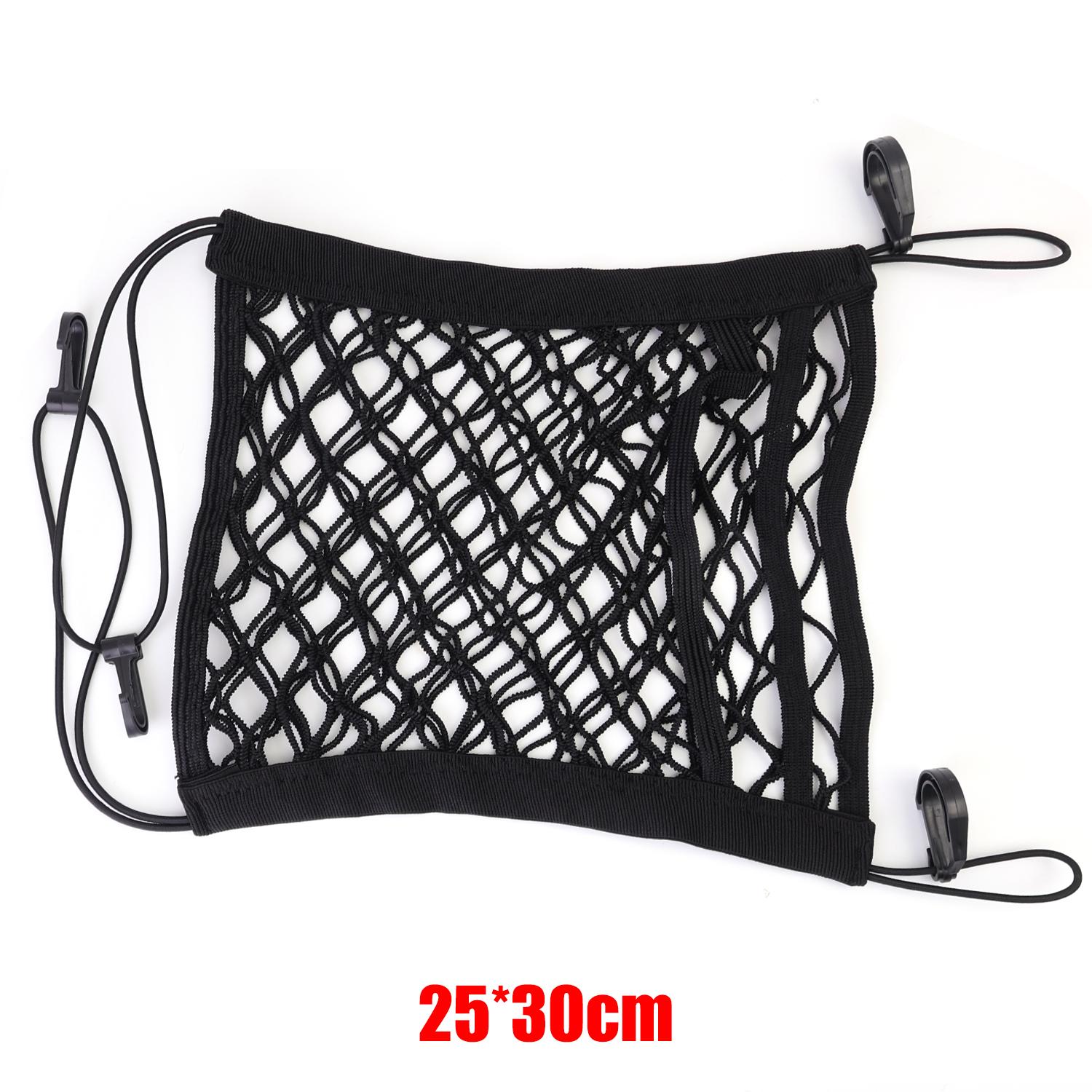 

Car Storage Net Bag Between Seat Divider Pet Safety Rail Barrier Stretchable Elastic Mesh Bag Organizer Motorcycle Storage Net