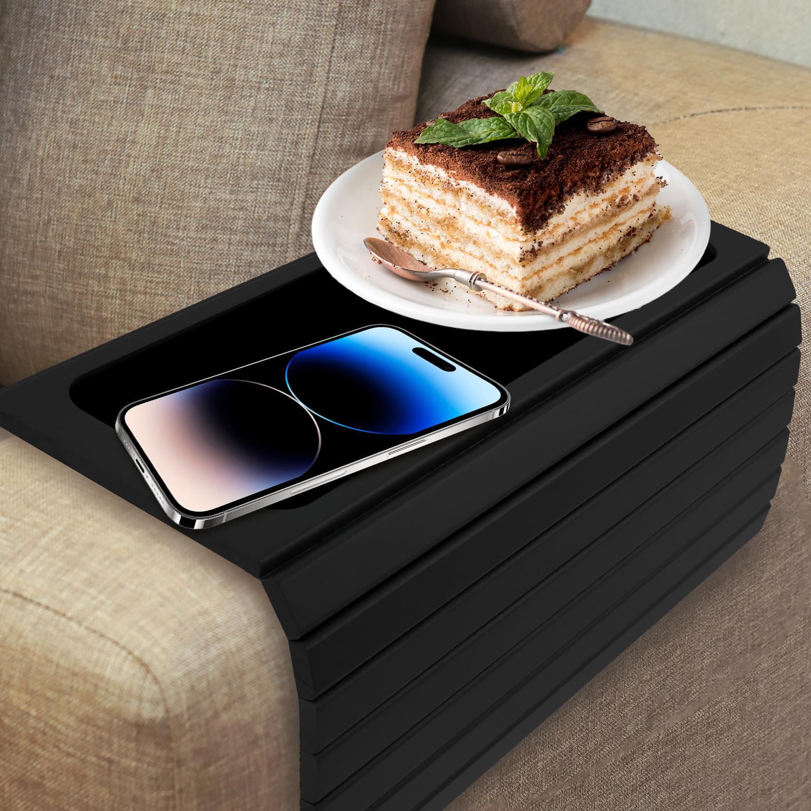 

2 шт./Набір Підставка-підлокітник для дивана Легке складання Дерев яний столик-підлокітник для дивана Складна підставка-столик для підлокітника дивана для закусок, телефону, пульта, напоїв