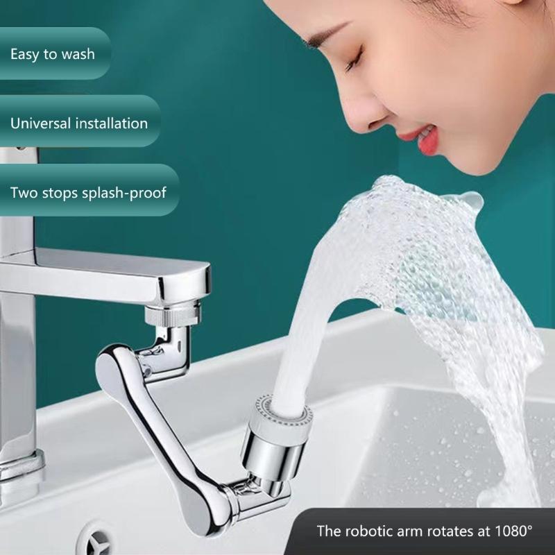 Universals Splash Filter Faucet 1080° Rotating Faucet Aerator Swivels Faucet Extender Aerator Faucets Bubblers Enduring