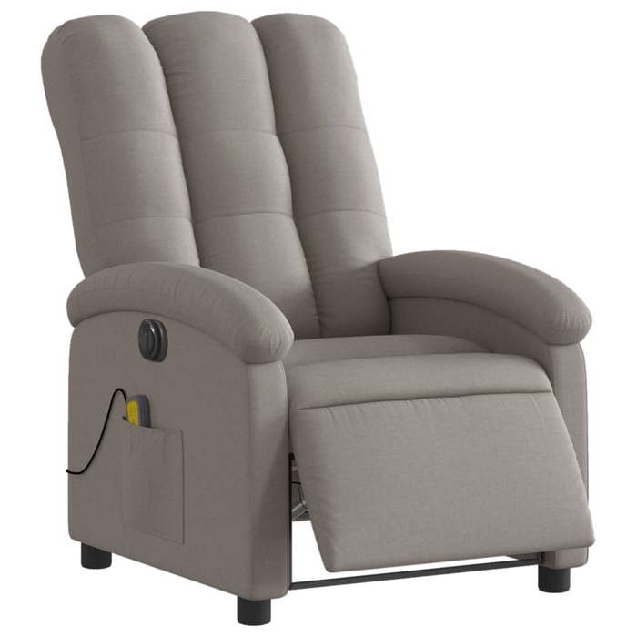 VidaXL Electric Reclining Massage Armchair, Relaxation Chair with Adjustable Backrest and Footrest, Seat of 3204088