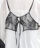 Music Casual Set Lace Bustier Shirt for Black [Earth & Ecology] 2-piece + Women,