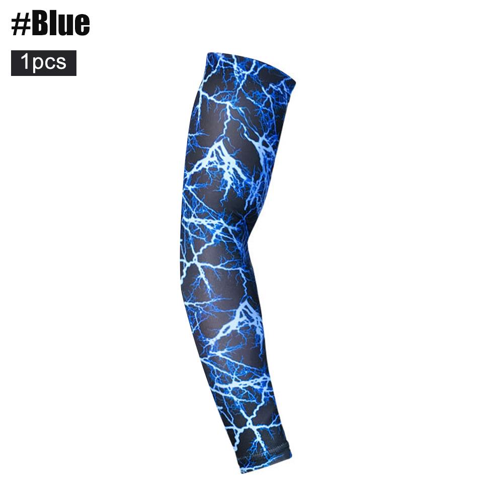 1Pcs Sports Arm Sleeve Compression Sleeves Golf Elbow Brace UV Protection Tattoo Cover for Running Cycling Basketball Football