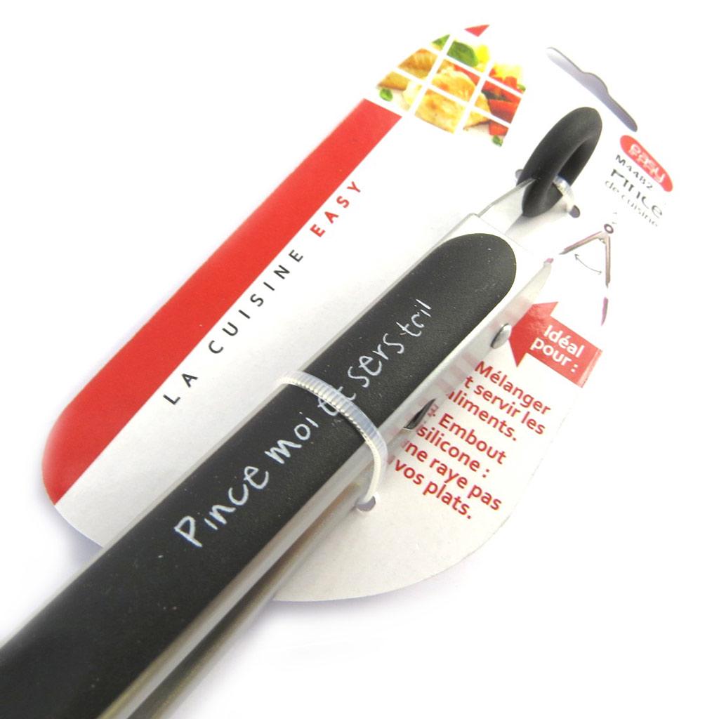 Les Trésors De Lily [M4482] - Black 'Coloring' Kitchen Tongs (Pinch Me and Help Yourself!)