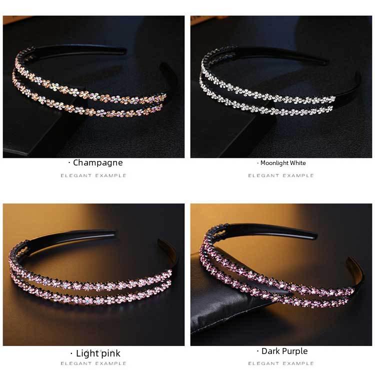 Korean Non-Slip Double Row Plum Blossom Headband for Women and Kids – Versatile Hairpin Accessory