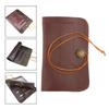 Portable Leather Knife Bag Roll Up Case Travel Tool Organizer for Outdoor Camping and Culinary Use