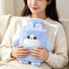 Plush Cover Hot Water Bottle Rubber Material Heat Pad Portable Belly Warmer  Period Pain Relief