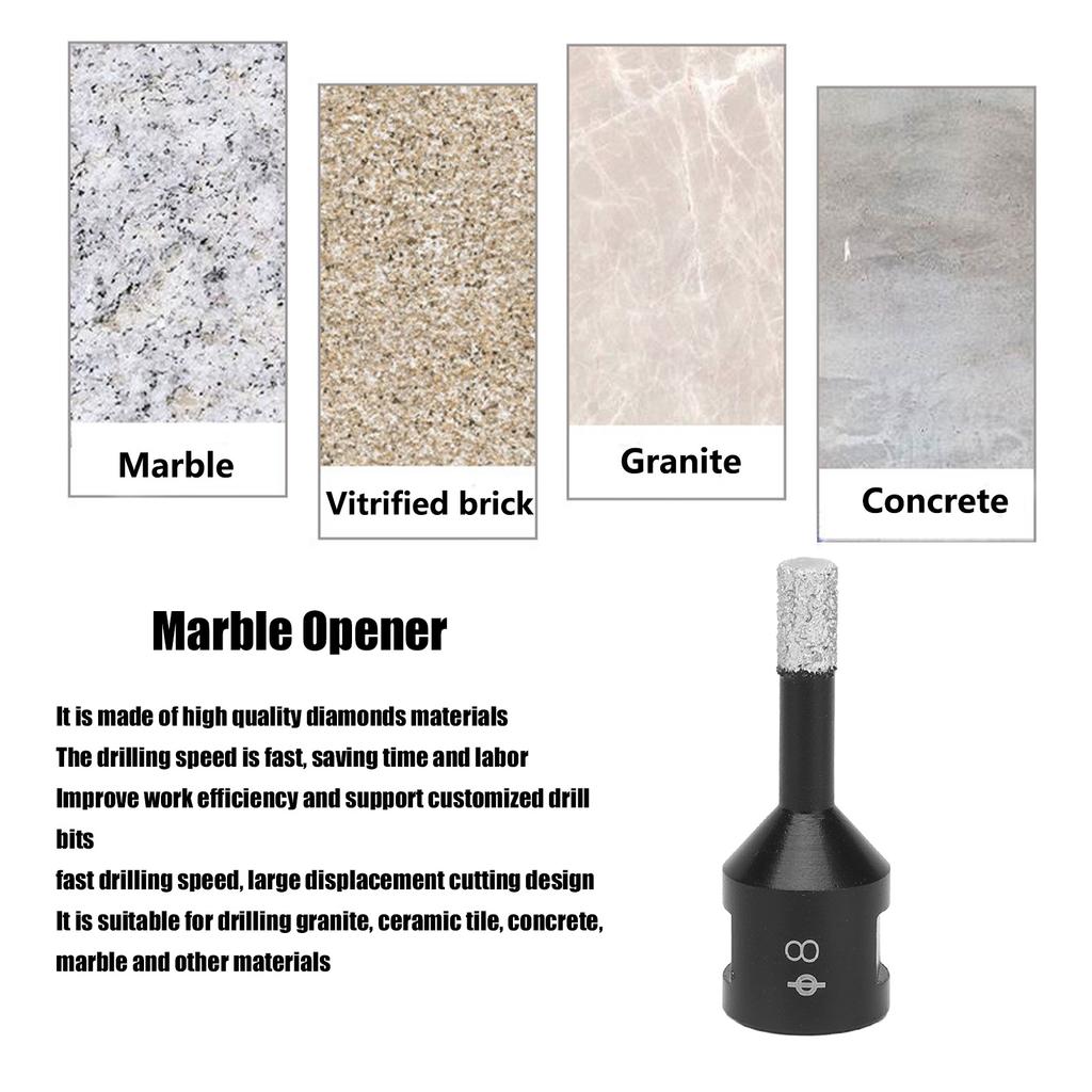 Marble Hole Saw Fast Drilling Speed Large Displacement Cutting Design Save Time Drilling Tool