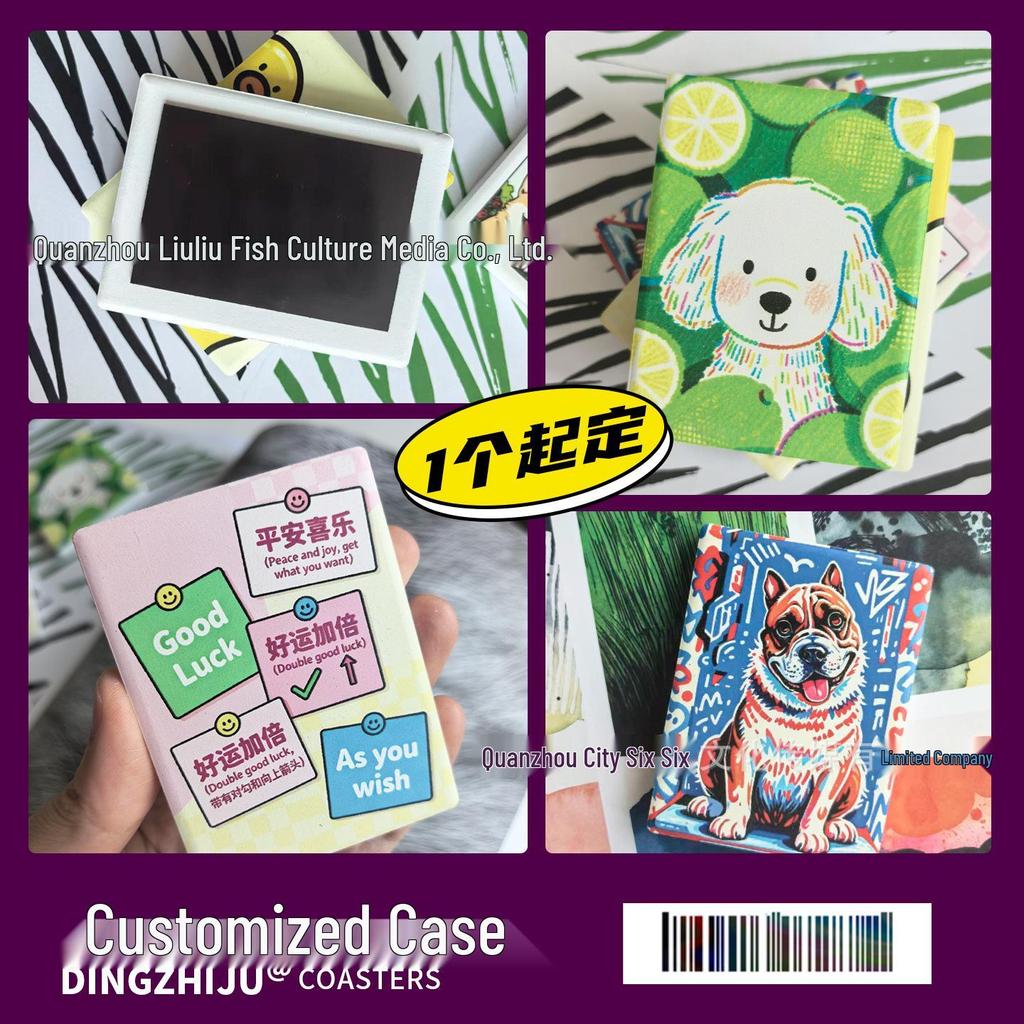 Custom Ceramic Magnetic Refrigerator Sticker - Soft Rectangular Design for Home Decoration, Graduation, and Advertising Gifts