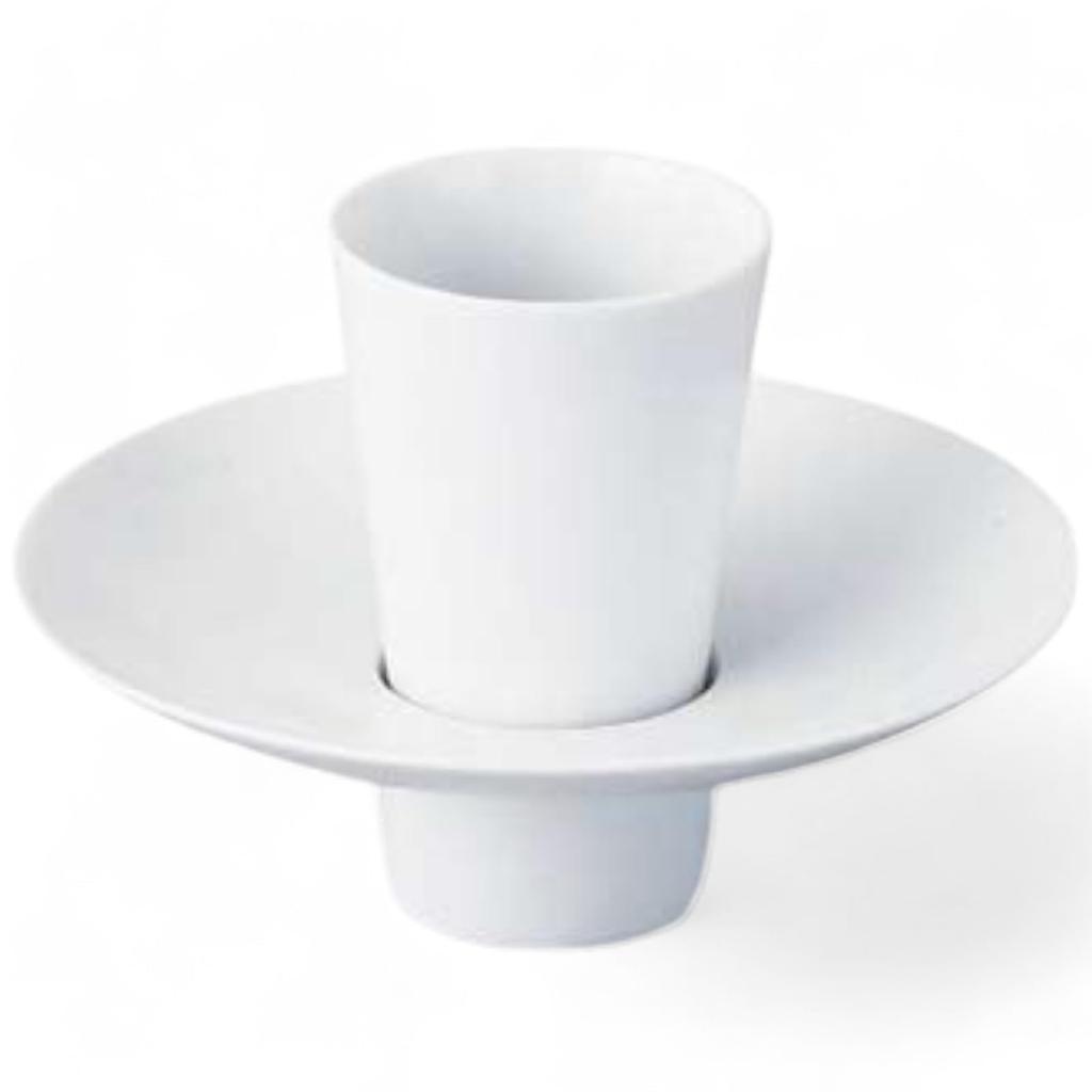 Takumifu Arita Ware 6cm Sake Snow and Plate Made in Japan Cup, White, Cup, Bowl, Set,