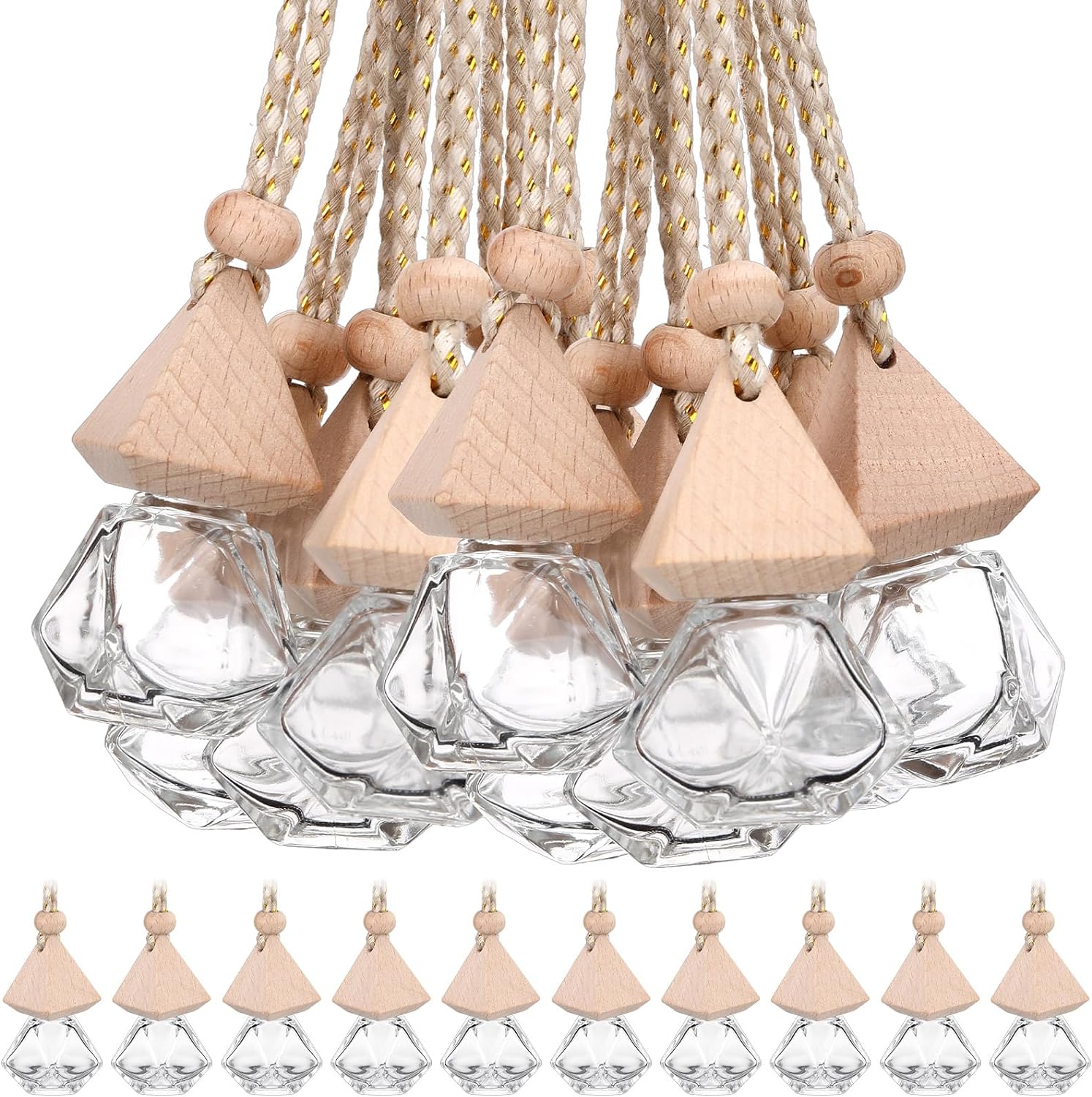 

10 шт. подвесной освежитель воздуха для автомобиля, диффузор, бутылка, подвесная декоративная бутылка, удобно снимаемые принадлежности для салона автомобиля