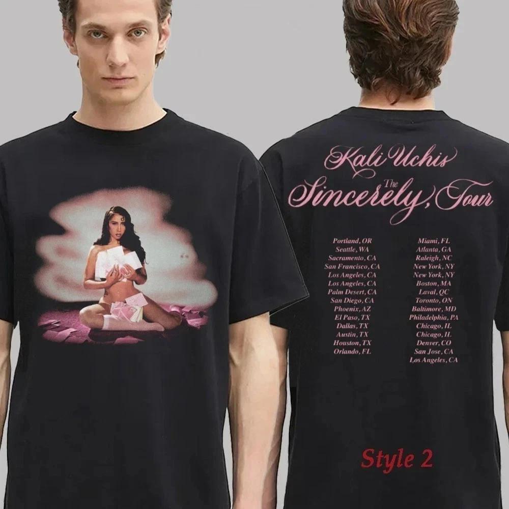 2026 Kali Uchis The Sincerely Tour T-Shirt Beidseitig Datum Rückseite Unisex T-Shirt GESCHENK High-End Luxus ist für Männer und Frauen Top Y2k