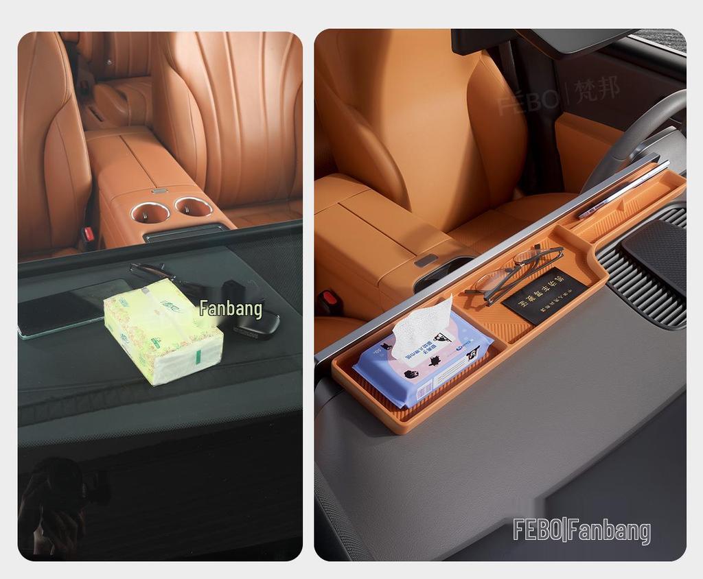 Silicone Rear Screen Storage Box for Ideal i6/i8 - Multifunctional Organizer and Interior Accessory
