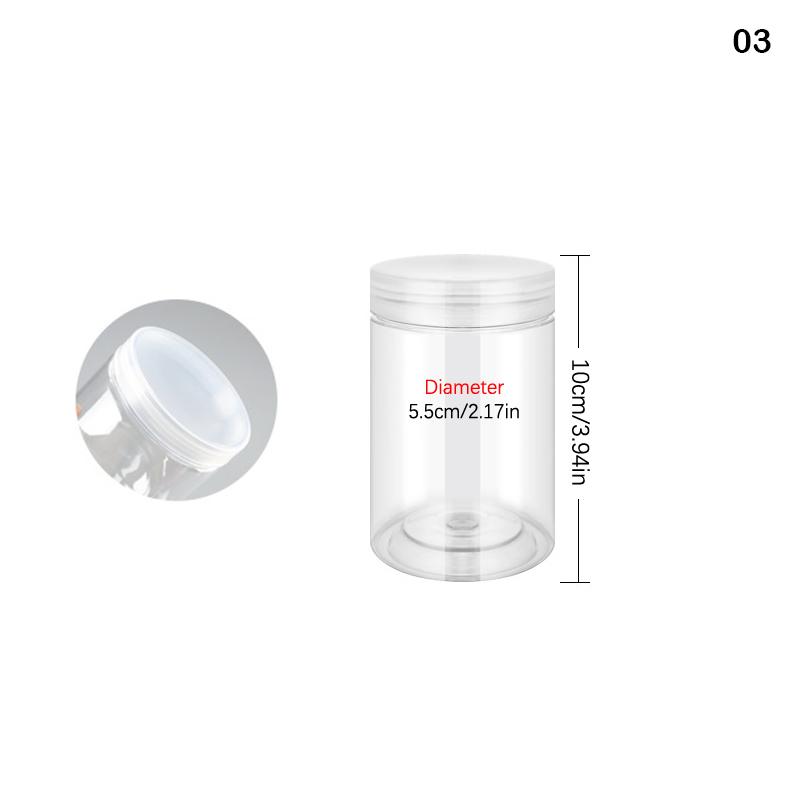 Plastic Packing Bottle Pet Clear Empty Seal Bottle Circular Bucket Storage Biscuit Jar Food Grade Sealed Cans Tank Container