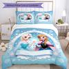 3pcs Elsa Bedding Set Duvet Cover Closure Includes 1 Duvet Cover & 2 Pillowcases, Soft and Comfortable for All Seasons.