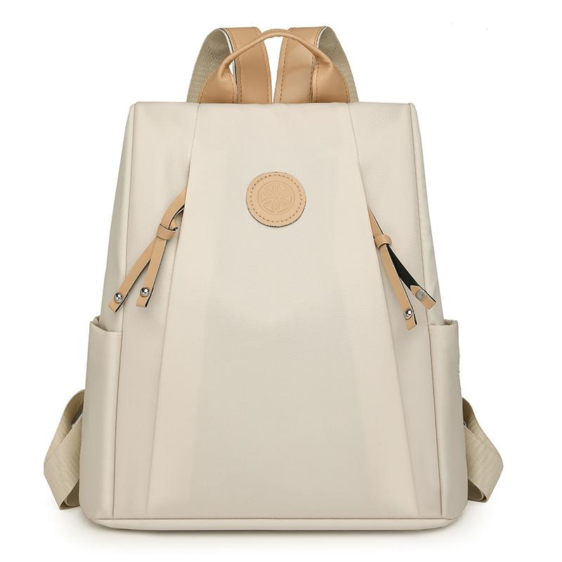 Versatile Anti-theft Commuter Women's Bag Large Capacity Nylon Simple Backpack Water-repellent Casual College Student Schoolbag