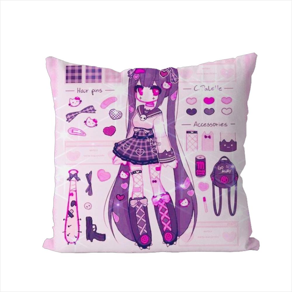 Geoxor Moneko Pillow Case For Car Sofa Decorative Home Doublesided Print Plush Square Throw Pillow Cushion Cover