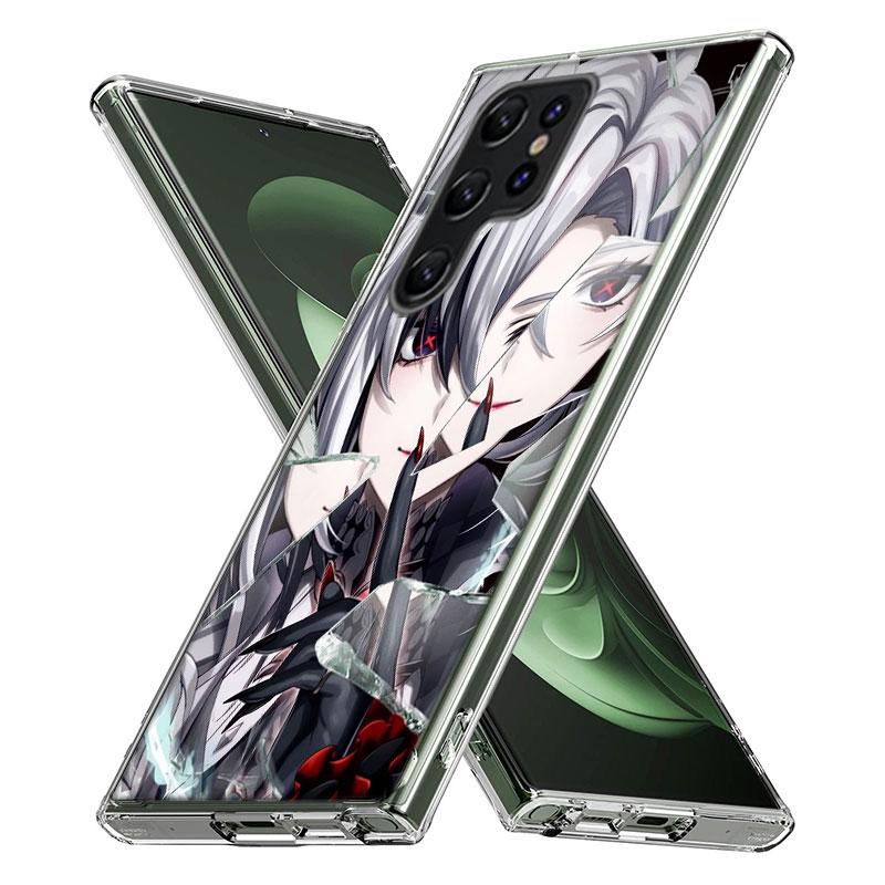 Arlecchino Genshin Impact Capa Phone Case For Samsung S26 Ultra S25 Edge Galaxy S23 S21 S20 S24 FE S22 S10 Plus Cover Clear TPU