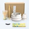7pcs/set Japanese Style Matcha Tea Set With Tool Rack, Including Bowl, Whisk, Spoon, Great Gift For Ceremony, Traditional Japane