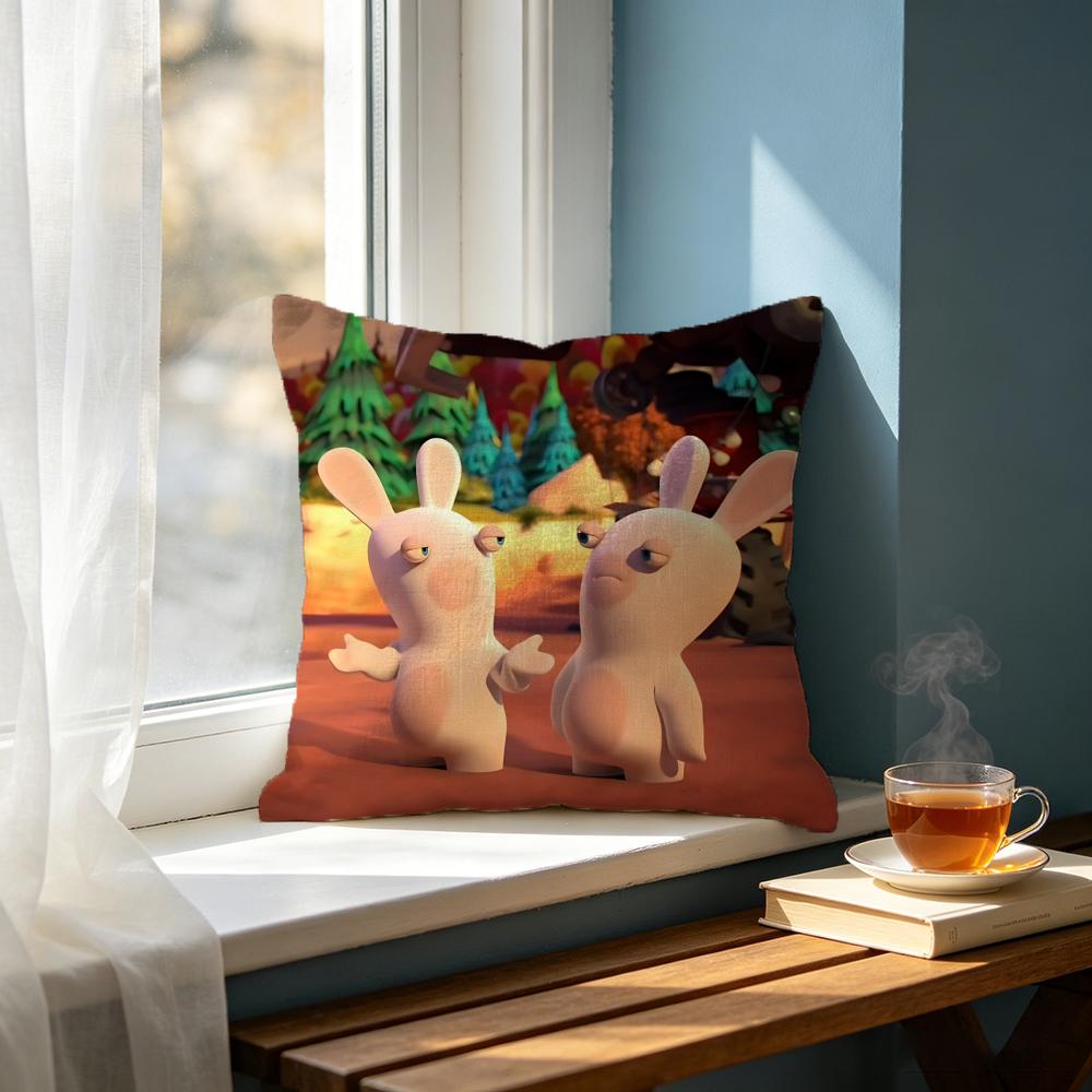 Cartoon RRabbidsing Cushion Cover Cushion Cover Set Pcs x x x Pillowcase Decorative Sofa Home Decor
