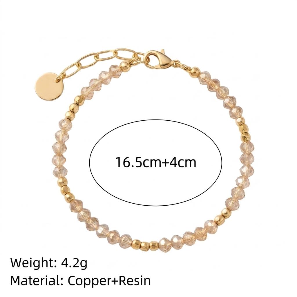 Vintage Beaded Stacked Bracelet Combination Personalized Handpiece Female Gold Plated