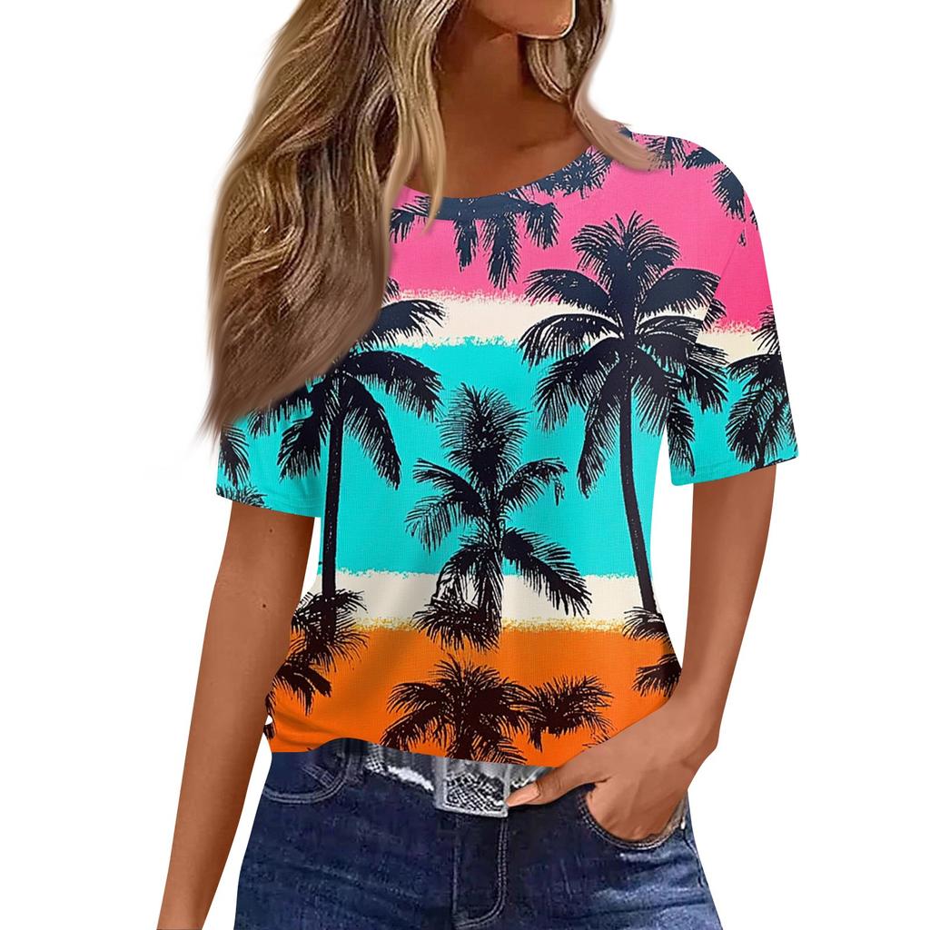 Modisches, lässiges Pullover-Oberteil mit kurzen Ärmeln und Rundhalsausschnitt für Damen