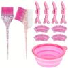 Professional 11Pcs Hair Coloring Kit Highlighting Tools Comb Brush Dye Bowl Earmuffs For Barber Beauty Salon Home Use