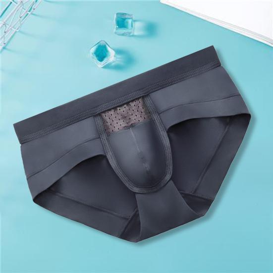 Slip da Uomo a Vita Bassa Tinta Unita Traspiranti Elastici Assorbimento del Sudore Antisettici Vestibilità Slim Traforati Mutande da Uomo per Uso Quotidiano