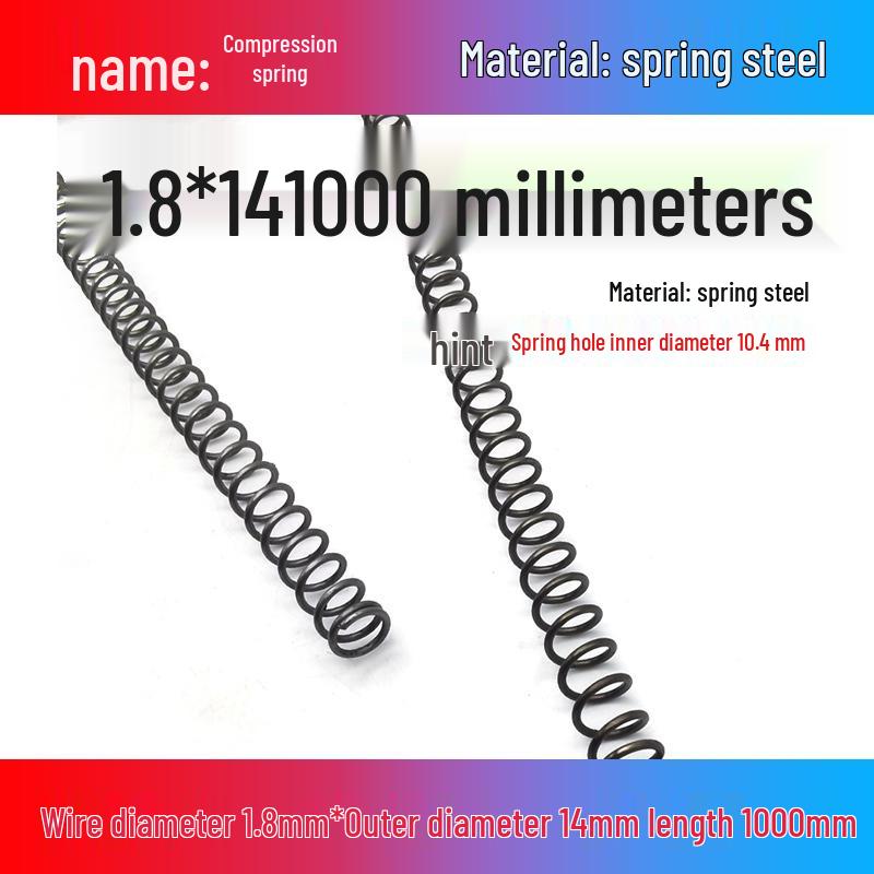Spring Wire: 1m Long, Soft Pressure, Manganese Steel, 0.3-4.5mm Diameter, Yellow Compression Return.