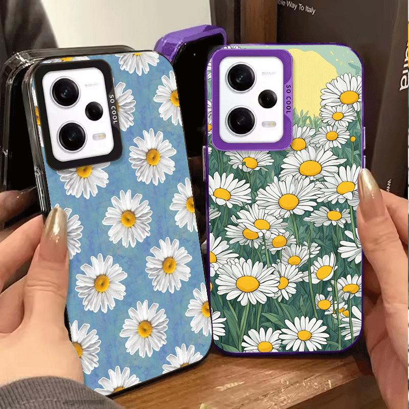 Daisy Flowers Aesthetics Soft Phone Case for Xiaomi Redmi Note 13 14 15 Pro Plus 12S 12 11S 11 11T 10S 10 Shockproof Cover Back