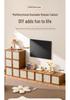Solid Wood Toy Storage & Rattan Lattice Cabinet