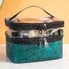 Double-layer cosmetic bag, large capacity and multi-function, multi-layer women's portable travel makeup and skin care product storage, toilet bag.