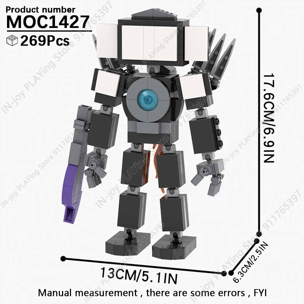 MOOXI Set di Figure Skibidi Toilet Man TvMan Cameraman Speakerman Blocchi da Costruzione Modello MOC Mattoncini Giocattoli per Adulti Bambini Regalo di Compleanno